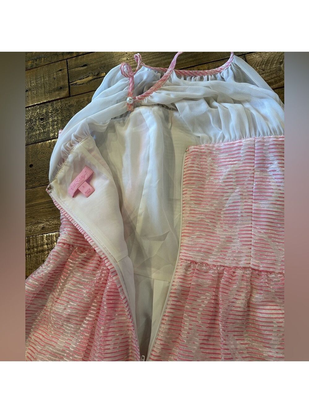 Lilly Pulitzer Kailey Dress Pink & White Size 2 - Picture 7 of 11